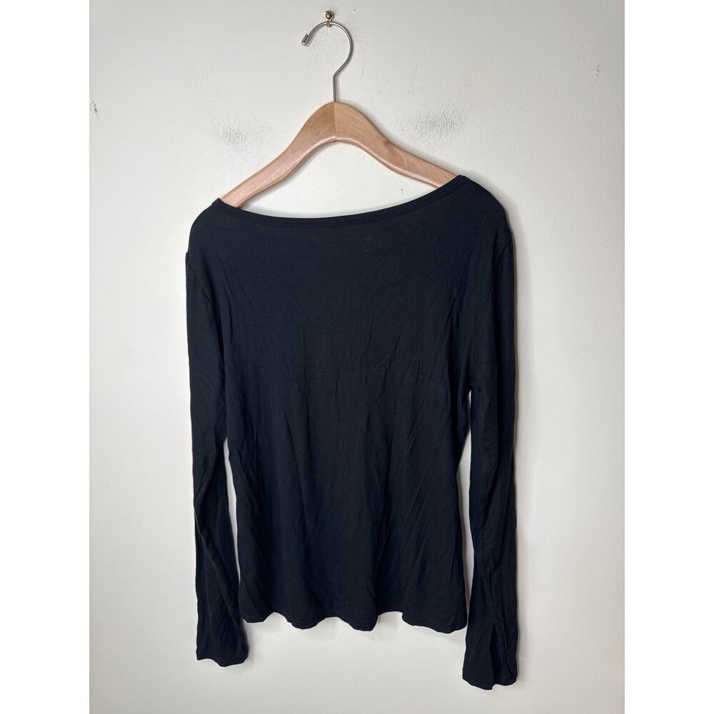 HALARA Set of (2) Ribbed Henley Neck Long Sleeve Slim Casual T-Shirt Size XL - Picture 3 of 9